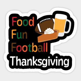 Thanksgiving Food Fun and Football Sticker